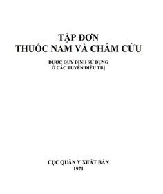 Tập đơn thuốc nam và châm cứu pdf