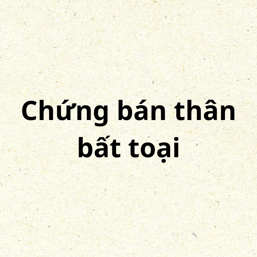 Chứng bán thân bất toại