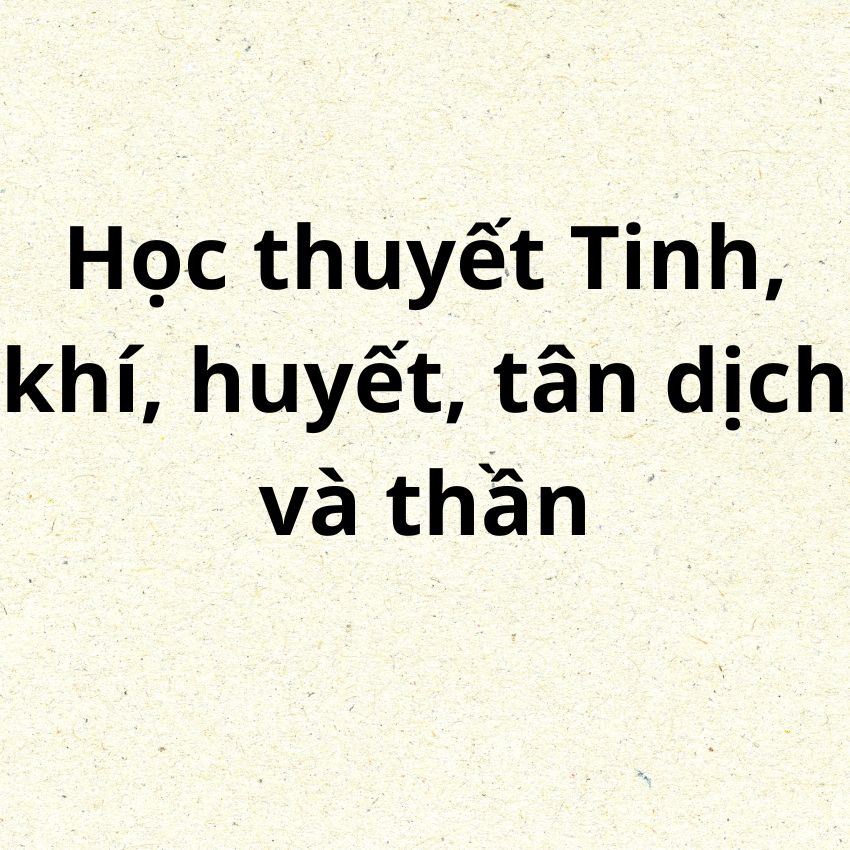 Học thuyết Tinh, khí, huyết, tân dịch và thần