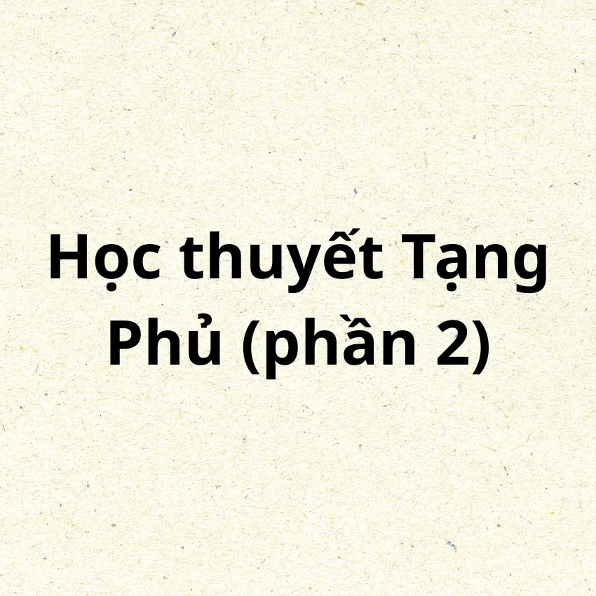 Học thuyết Tạng Phủ