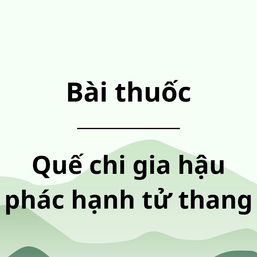 Quế chi gia hậu phác hạnh tử thang