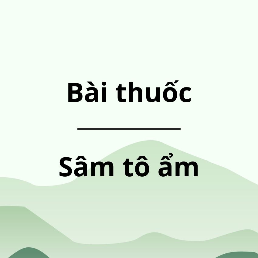 Bài thuốc Sâm tô ẩm